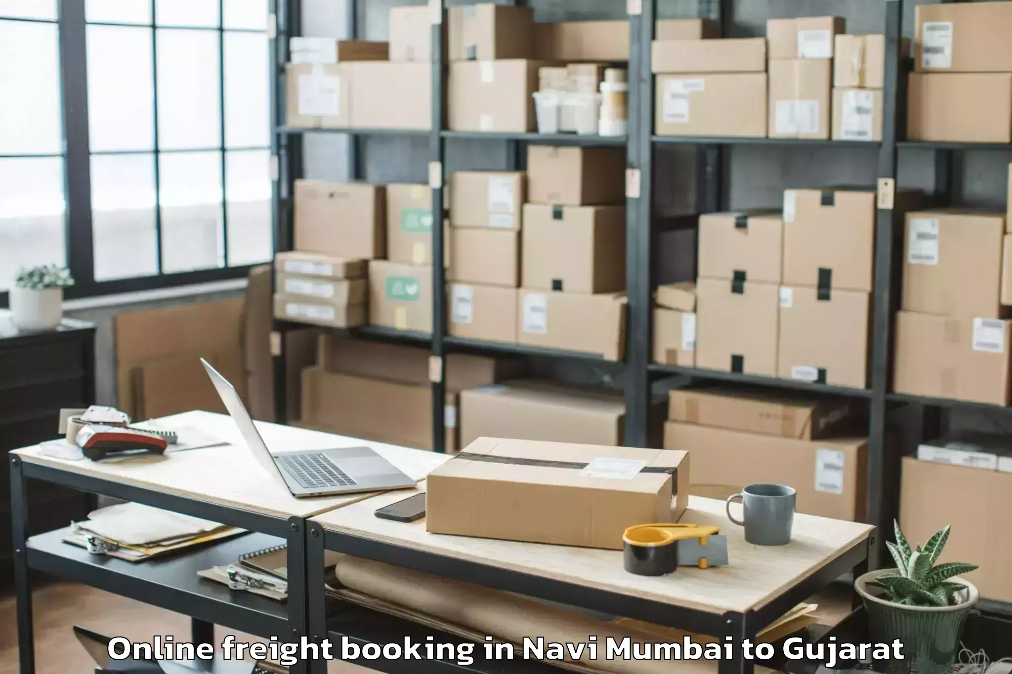 Leading Navi Mumbai to Bhiloda Online Freight Booking Provider